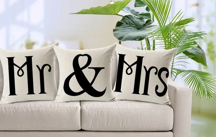 Cushion Cotton Linen 45*45cm Pillow Case Throw Couch Bed Home Mr & Mrs Pillowcases Romantic Valentine's Day Gif
Cushion Cotton Linen 45*45cm Pillow Case Throw Couch Bed Home Mr & Mrs Pillowcases Romantic Valentine's Day Gif