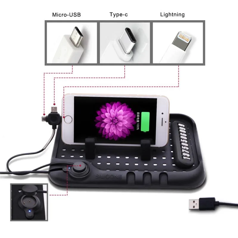 New Car Phone Pad Mount Holder Mobile Pad Adjustable Bracket Stand Car USB Charging Mount for iPhone Samsung Type-C Android
New Car Phone Pad Mount Holder Mobile Pad Adjustable Bracket Stand Car USB Charging Mount for iPhone Samsung Type-C Android
