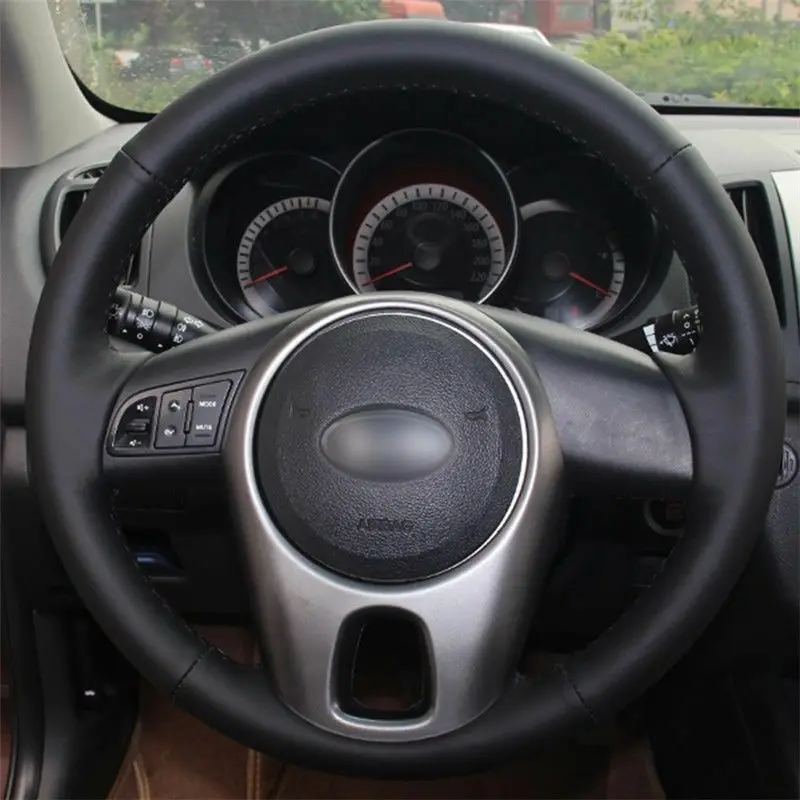 Top Leather Steering Wheel Hand-stitch on Wrap Cover For Kia Forte Soul Rio 2009-2011
Top Leather Steering Wheel Hand-stitch on Wrap Cover For Kia Forte Soul Rio 2009-2011