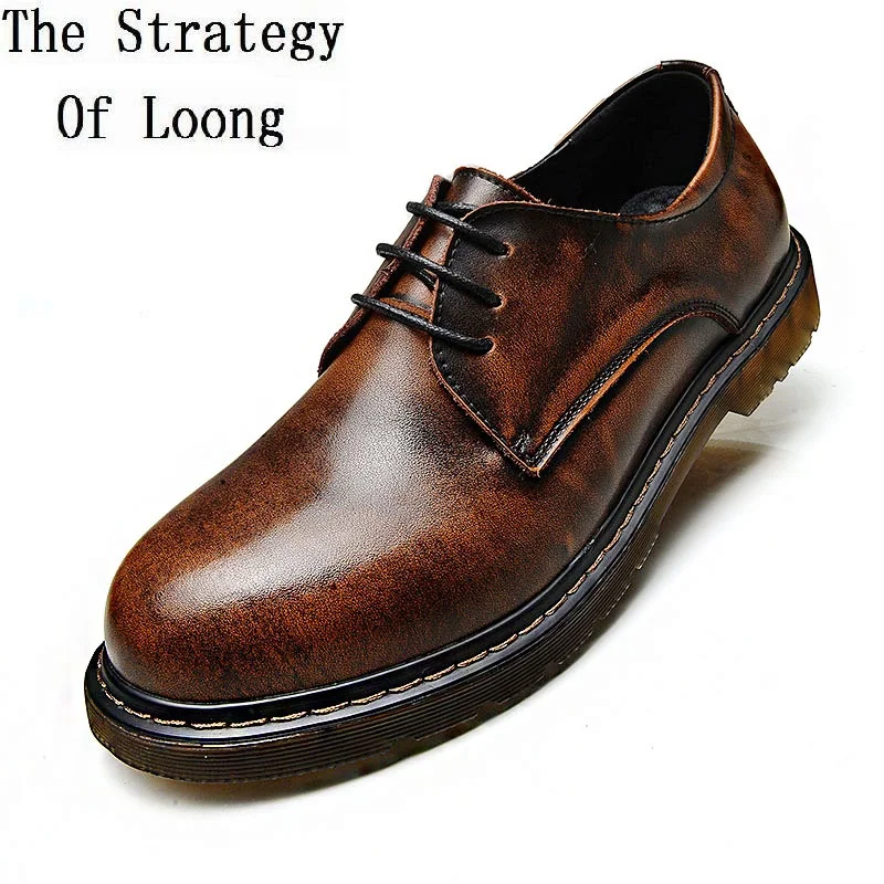 Men Full Grain Leather Round Toe Lace Up Office Shoes Genuine Leather Height Increasing Ankle Boots Short Plush Snow Boots 6
Men Full Grain Leather Round Toe Lace Up Office Shoes Genuine Leather Height Increasing Ankle Boots Short Plush Snow Boots 6