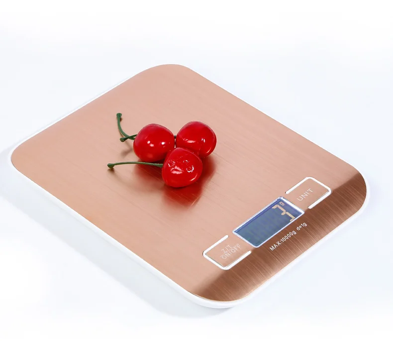 1pcs LCD Digital Kitchen Scale 10Kg x 1g Super Slim Stainless Steel electronic scale Weight Food Diet Cooking Tool Balance | Инструменты