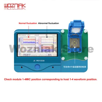 JC PRO1000S Built-in MIC / Microphone test module 6/6p/6s/6sp/7/7p/8/8p Read fluctuation Testing good and bad Tester
JC PRO1000S Built-in MIC / Microphone test module 6/6p/6s/6sp/7/7p/8/8p Read fluctuation Testing good and bad Tester