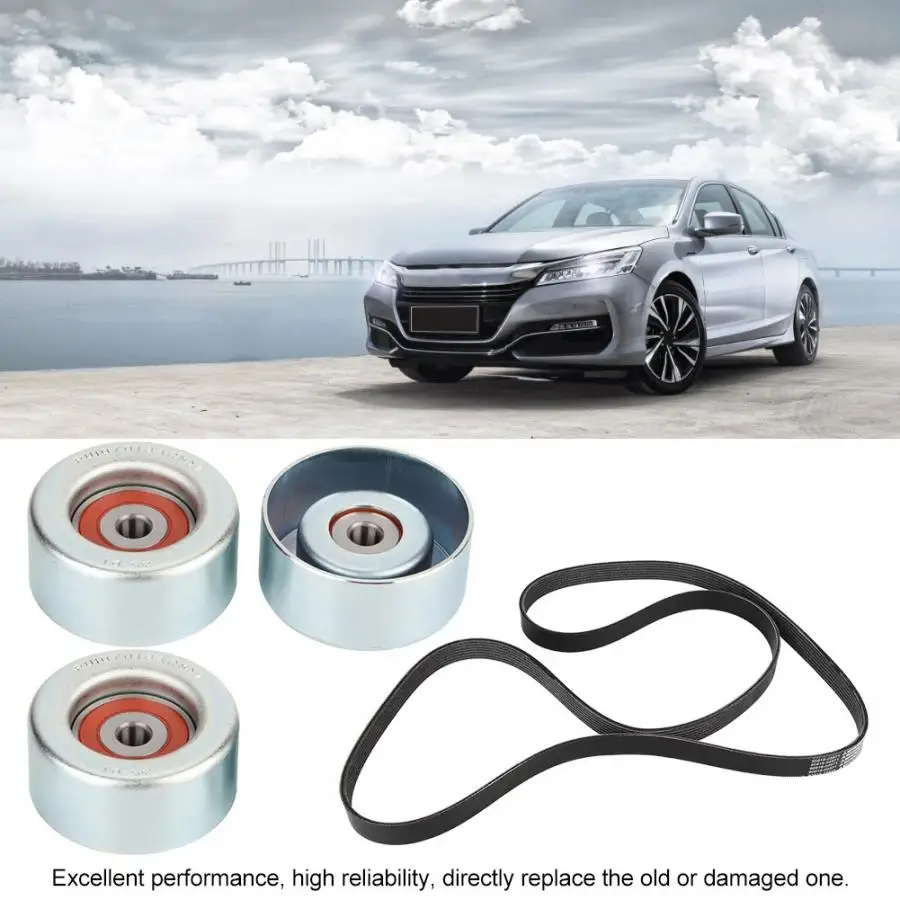 Belts Pulleys 90916-02571 16603-31040 Serpentine Drive Belt Tensioner Idler Pulley Kit car accesories
Belts Pulleys 90916-02571 16603-31040 Serpentine Drive Belt Tensioner Idler Pulley Kit car accesories