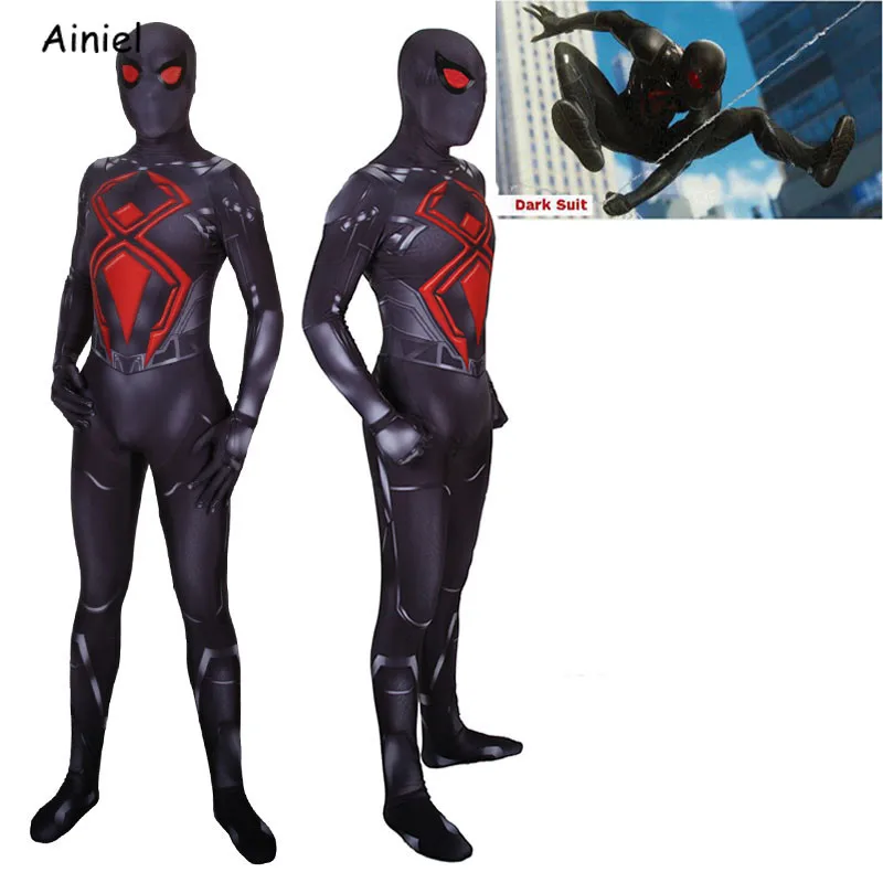 Game PS4 Spiderman Dark Suit Mask Cosplay Costume Adult Kids Spider Man Superhero Zentai Bodysuit Halloween Costume for Men Boys
Game PS4 Spiderman Dark Suit Mask Cosplay Costume Adult Kids Spider Man Superhero Zentai Bodysuit Halloween Costume for Men Boys