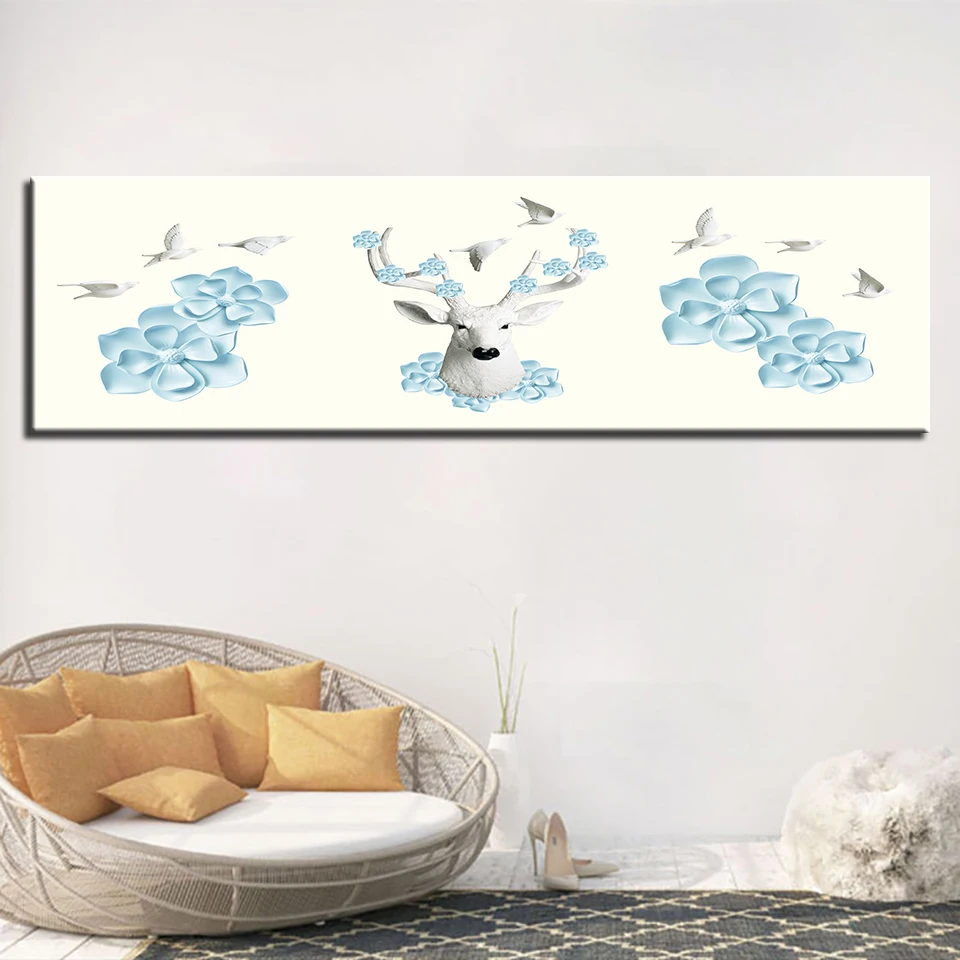HD печатает домашний декор Nordic украшение холст картина 1 шт. Wall Art с животным оленем