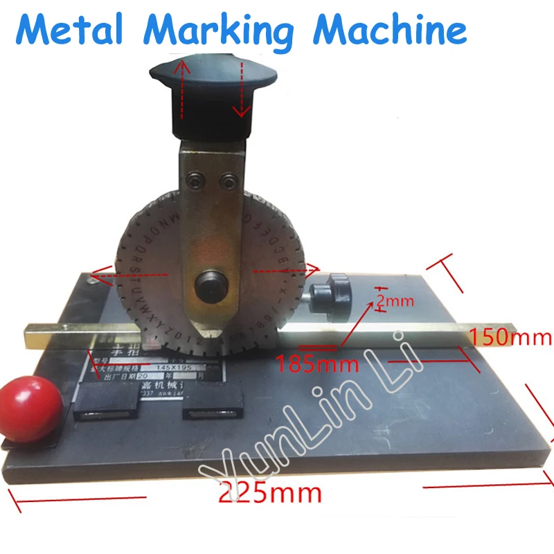 Manual Marking Machine Deboss Embossing Machine Dog Tag Metal Plate Stamping Embosser with 4mm Print Wheel JTK-508
Manual Marking Machine Deboss Embossing Machine Dog Tag Metal Plate Stamping Embosser with 4mm Print Wheel JTK-508