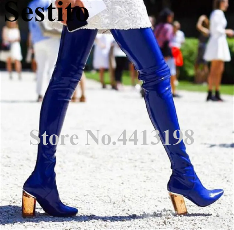 European Fashion Solid Pointed Toe Square Heel Over-the-Knee Women Boots Low Heel Large Size Back Zipper Long Boots Ladies Shoes
European Fashion Solid Pointed Toe Square Heel Over-the-Knee Women Boots Low Heel Large Size Back Zipper Long Boots Ladies Shoes