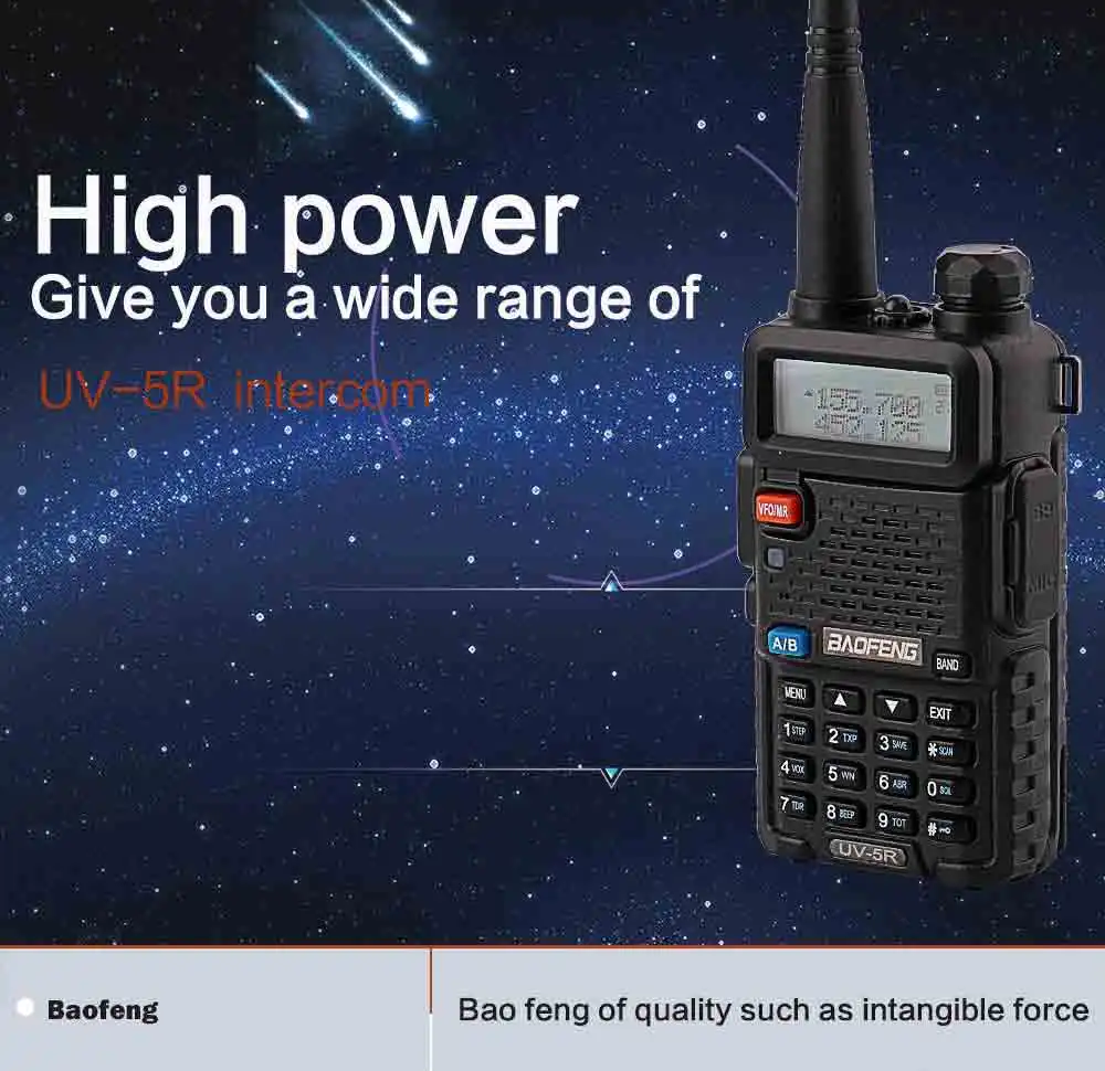 2Pcs BaoFeng UV-5R Walkie Talkie VHFUHF136-174Mhz&400-520Mhz Dual Band Two way radio Baofeng uv 5r Portable Walkie talkie uv5r (1)