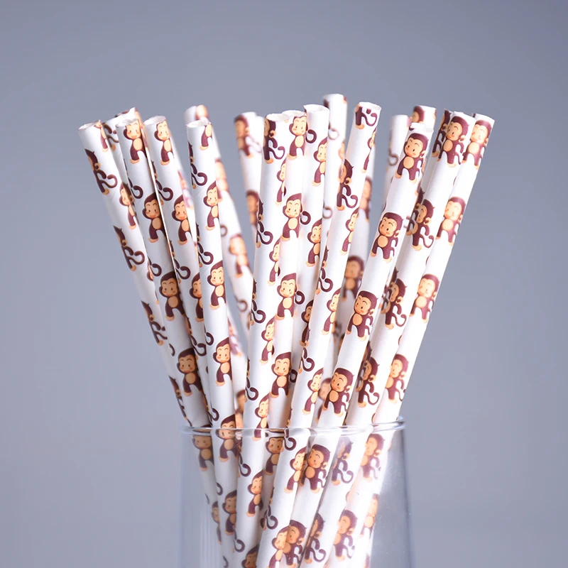 New 25pcs/lot Monkey Animal Paper Straws For Kids Birthday Christmas Bar Party Wedding Biodegradable Chevron Drinking Straws
New 25pcs/lot Monkey Animal Paper Straws For Kids Birthday Christmas Bar Party Wedding Biodegradable Chevron Drinking Straws