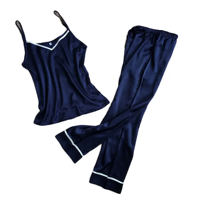 Women long pants + tops 2 pcs pajamas set 2017 new design female soft cool homewear sleepwear high quality satin pyjama hot
Women long pants + tops 2 pcs pajamas set 2017 new design female soft cool homewear sleepwear high quality satin pyjama hot