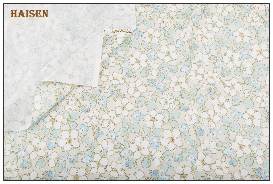 Haisen,Green Floral Series Cloth,Printed Twill Cotton Fabric For DIY Quilting&Sewing Baby&Child/Sheet,Pillow,Cushion Material Haisen,Green Floral Series Cloth,Printed Twill Cotton Fabric For DIY Quilting&Sewing Baby&Child/Sheet,Pillow,Cushion Material