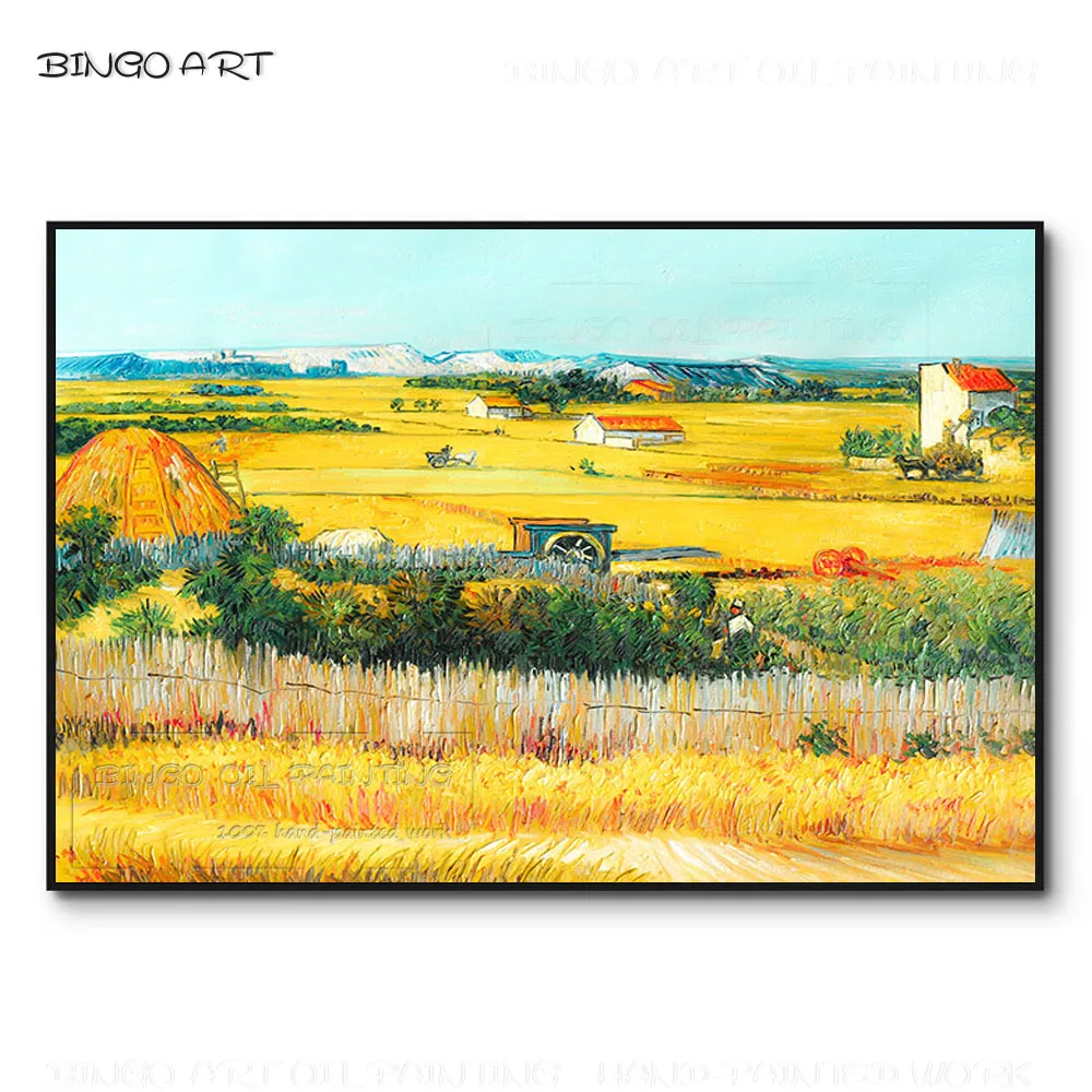 Skilled Artist Hand-painted High Quality Impressionist Field Harvest Scene Oil Painting Reproduce Van Gogh Harvest Oil Painting
Skilled Artist Hand-painted High Quality Impressionist Field Harvest Scene Oil Painting Reproduce Van Gogh Harvest Oil Painting