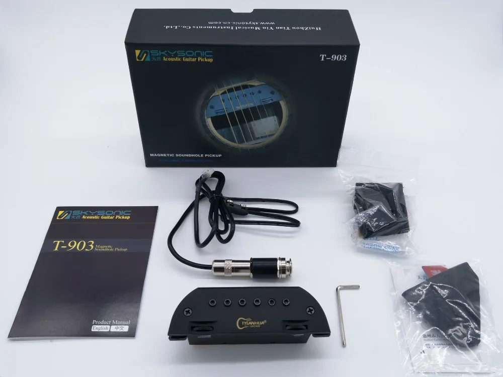 Магнитный звукосниматель Skysonic серии T-903, активный, акустический, звукосниматель для гитары хамбакер микрофон, отличные басы и средние частоты
Магнитный звукосниматель Skysonic серии T-903, активный, акустический, звукосниматель для гитары хамбакер микрофон, отличные басы и средние частоты