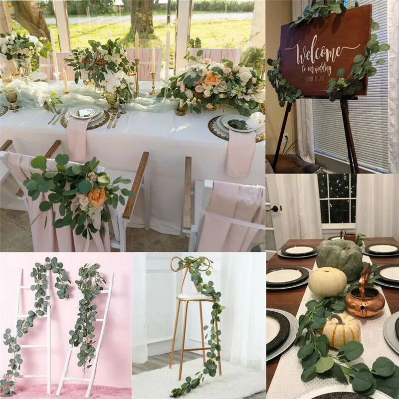 Artificial Eucalyptus Vine Leaf Garland Rattan Wedding Party Home Garden Decoration Plants Green 2M Long Vine Fake Foliage New
Artificial Eucalyptus Vine Leaf Garland Rattan Wedding Party Home Garden Decoration Plants Green 2M Long Vine Fake Foliage New