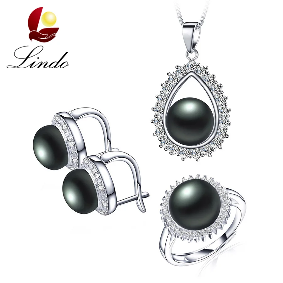 Elegant High Quality Big Black Real Natural Freshwater Pearl Jewelry Sets Women Fashion Luxury Zircon 925 Sterling Silver 3 Pcs
Elegant High Quality Big Black Real Natural Freshwater Pearl Jewelry Sets Women Fashion Luxury Zircon 925 Sterling Silver 3 Pcs