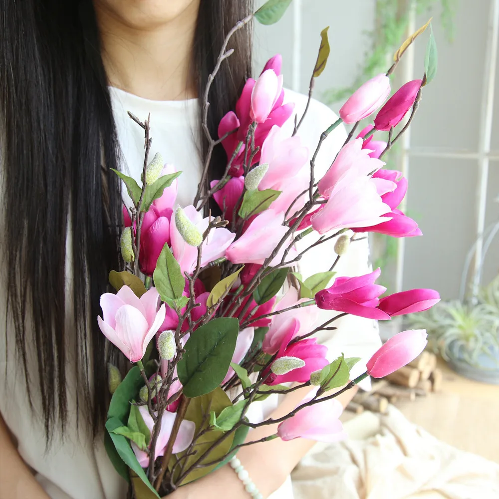 Nine head magnolia floor artificial flowers Artificial Fake Flowers Leaf Magnolia Floral Wedding Bouquet Party Home Decor Jan28
Nine head magnolia floor artificial flowers Artificial Fake Flowers Leaf Magnolia Floral Wedding Bouquet Party Home Decor Jan28