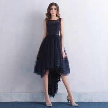 Elegant High/Low Style Chiffon Prom Gown Scoop Neck Beaded Sleeveless Dress for Wedding Party Custom Made 
Elegant High/Low Style Chiffon Prom Gown Scoop Neck Beaded Sleeveless Dress for Wedding Party Custom Made