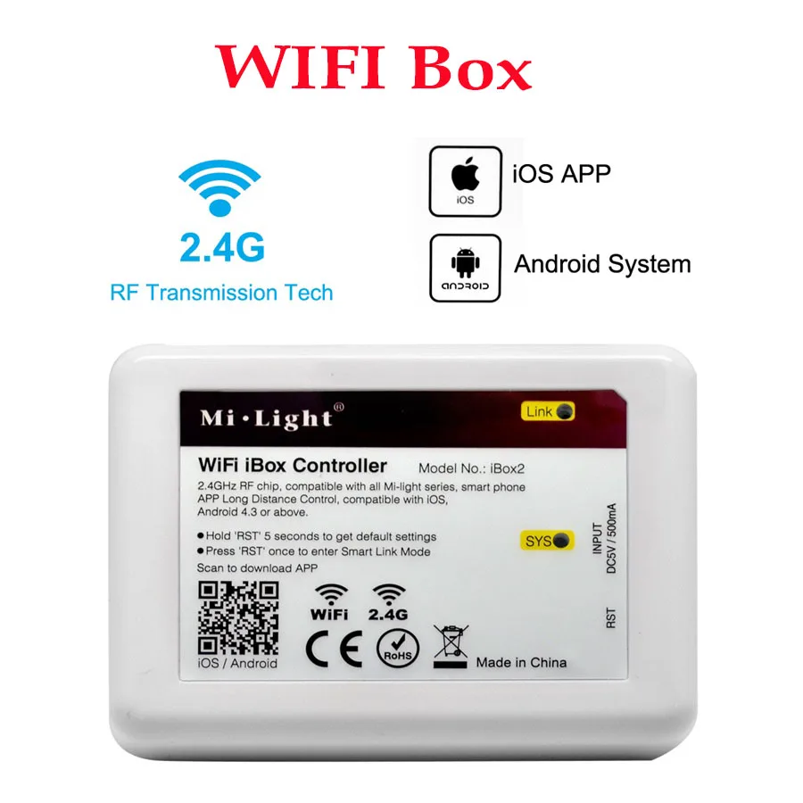 Mi Light WiFi Box iBox2 LED Controller 2.4G Wireless WiFi rgb Controller For Mi Light RGBW LED Bulb Strip Downlight Lights
Mi Light WiFi Box iBox2 LED Controller 2.4G Wireless WiFi rgb Controller For Mi Light RGBW LED Bulb Strip Downlight Lights
