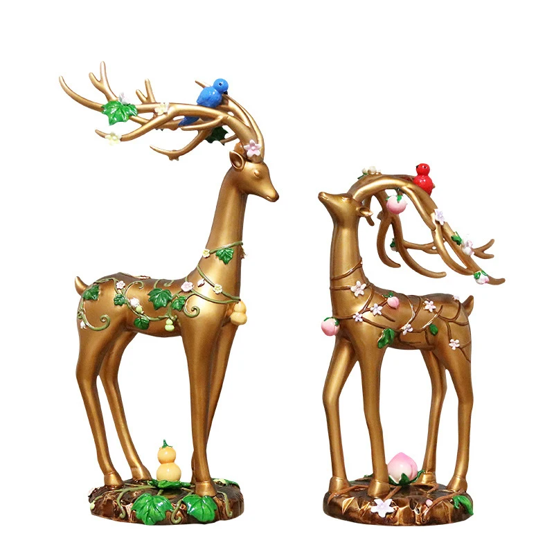2PCS Couple Deer Model Crafts Resin Figurine Luxury Animal Deer Ornaments Home Wedding Party Decor Gifts Figurines 2019 New Toy
2PCS Couple Deer Model Crafts Resin Figurine Luxury Animal Deer Ornaments Home Wedding Party Decor Gifts Figurines 2019 New Toy
