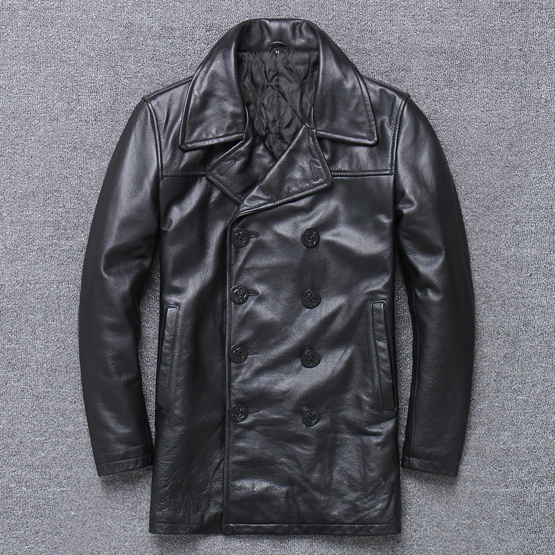 2019 Men's Genuine Leather Long Jacket Autumn Winter Cow Leather Warm Business Black Coat Male Large Size Vintage Thick Jacket
2019 Men's Genuine Leather Long Jacket Autumn Winter Cow Leather Warm Business Black Coat Male Large Size Vintage Thick Jacket