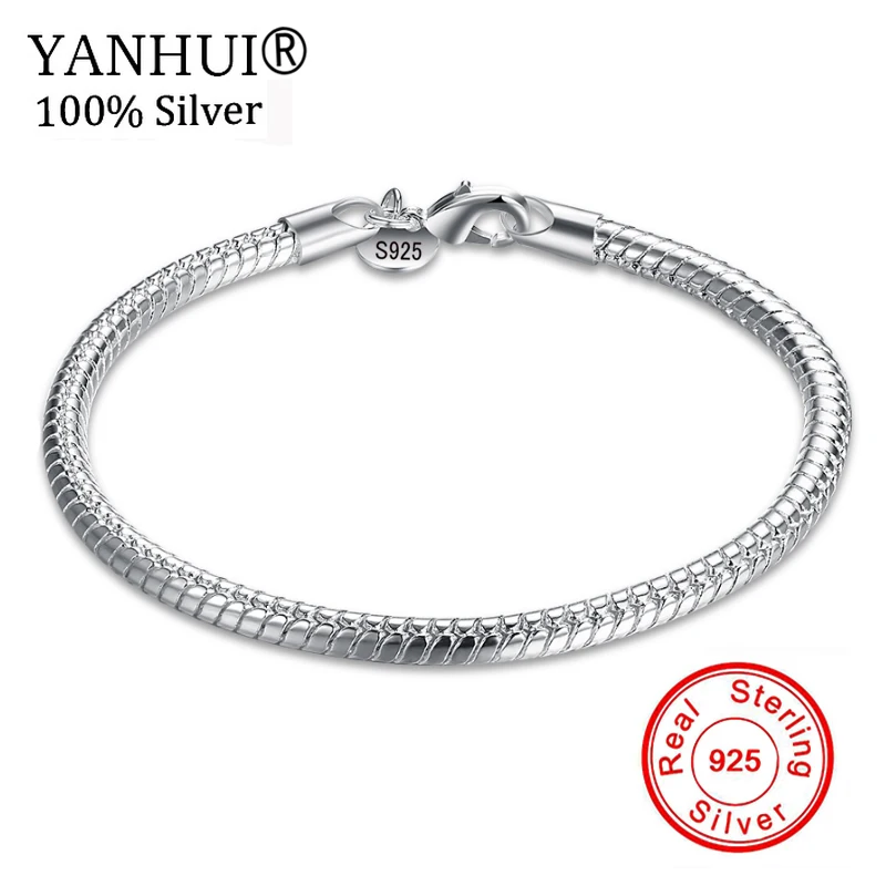 YANHUI Fine Jewelry 100% Original Pure 925 Sterling Silver Charm Bracelets For Men and Women With S925 Stamp Wedding Gift HB001
YANHUI Fine Jewelry 100% Original Pure 925 Sterling Silver Charm Bracelets For Men and Women With S925 Stamp Wedding Gift HB001