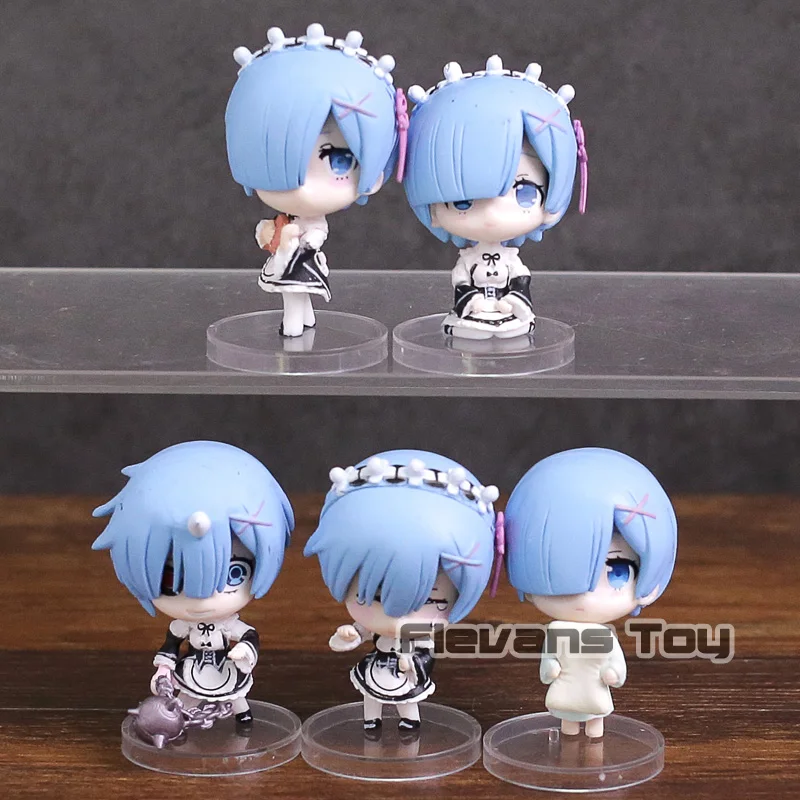 Re:Life in a different world from zero Rem Q Version PVC Figures Collectible Model Toys Dolls 5pcs/set
Re:Life in a different world from zero Rem Q Version PVC Figures Collectible Model Toys Dolls 5pcs/set