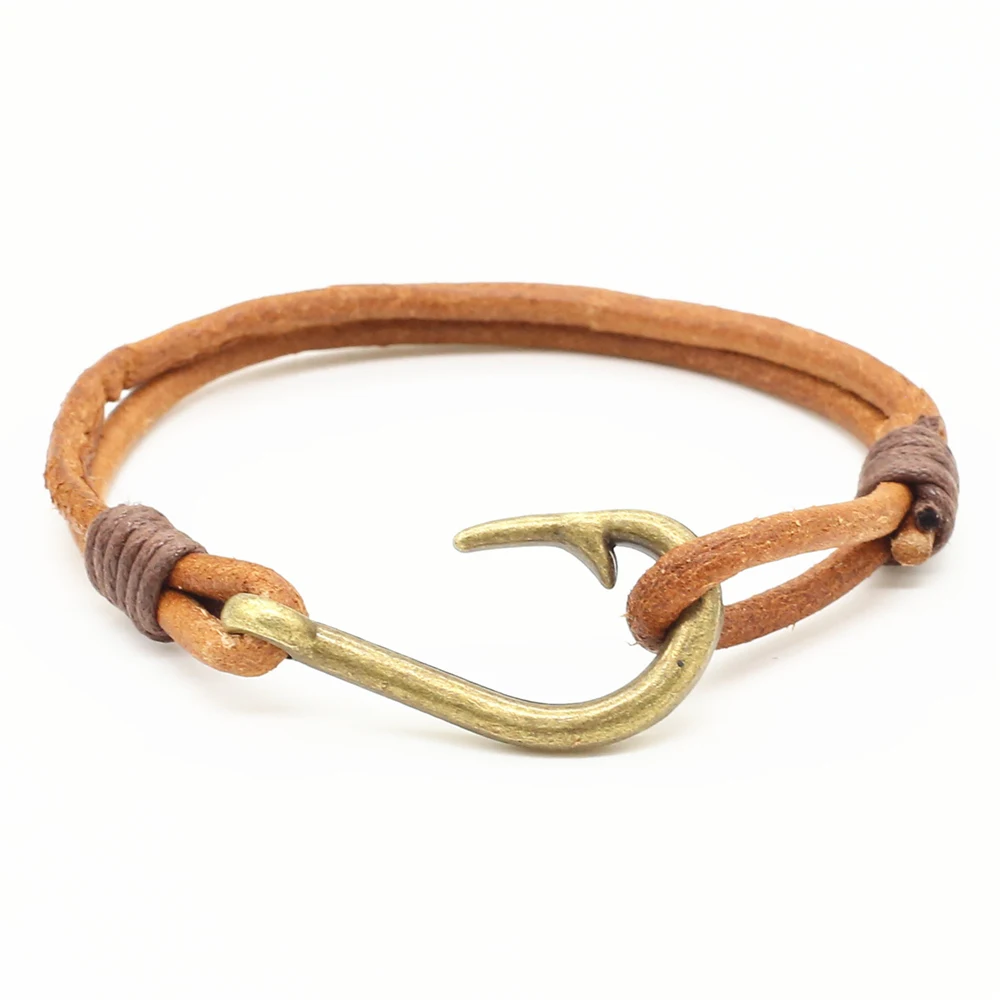 New Fashion Handmade Vintage Alloy Cuff Weave Genuine Leather Female Femme Homme Male Women Hook Anchor Bracelet For Men Jewelry
New Fashion Handmade Vintage Alloy Cuff Weave Genuine Leather Female Femme Homme Male Women Hook Anchor Bracelet For Men Jewelry
