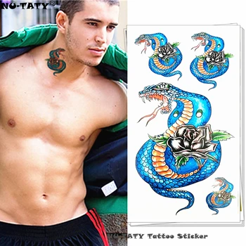 Nu-TATY Sexy Blue Cobra Temporary Tattoo Body Art Arm Flash Tattoo Stickers 17*10cm Waterproof Fake Henna Painless Tatto Sticker
Nu-TATY Sexy Blue Cobra Temporary Tattoo Body Art Arm Flash Tattoo Stickers 17*10cm Waterproof Fake Henna Painless Tatto Sticker