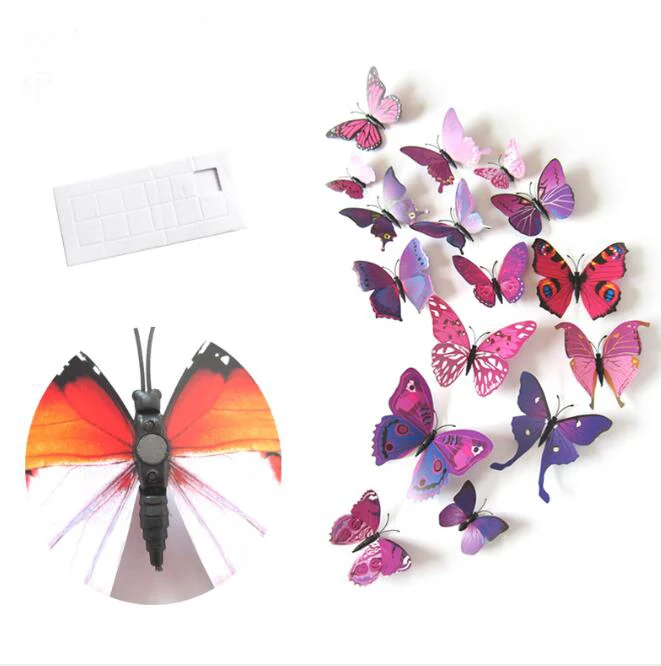 12 Pcs/Lot PVC 3D DIY Butterfly Wall Stickers Home Decor Poster for Kitchen Living Room Fridge Adhesive to Wall Decal Decoration
12 Pcs/Lot PVC 3D DIY Butterfly Wall Stickers Home Decor Poster for Kitchen Living Room Fridge Adhesive to Wall Decal Decoration