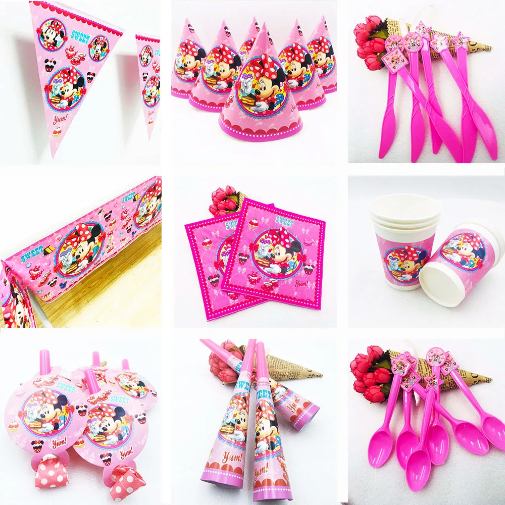 Minnie Mouse Girls Kids Birthday Party Decoration Set Minnie Party Supplies Straw cup plate Forks Baby Birthday Party Pack event
Minnie Mouse Girls Kids Birthday Party Decoration Set Minnie Party Supplies Straw cup plate Forks Baby Birthday Party Pack event