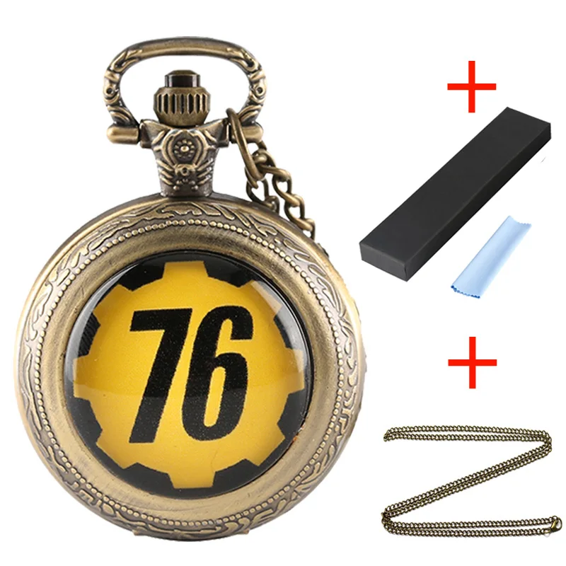 Fallout 76 Vault 111 Electronic Games Quartz Pocket Watch Gifts Sets with Bronze Pendant Chain Necklace Bags Boxes Cleaner Cloth
Fallout 76 Vault 111 Electronic Games Quartz Pocket Watch Gifts Sets with Bronze Pendant Chain Necklace Bags Boxes Cleaner Cloth