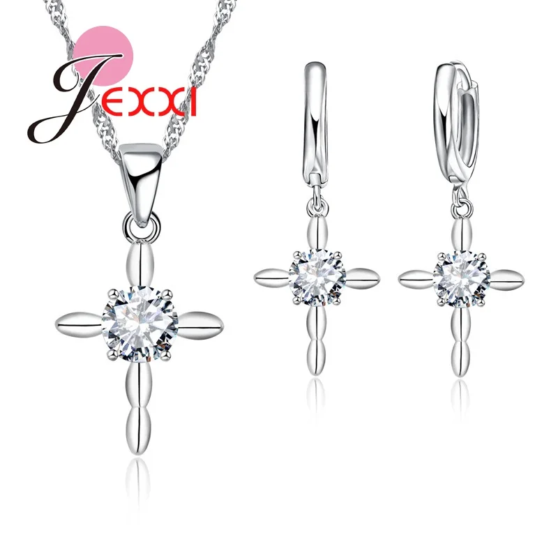 Женский комплект из колье и серёг серебра 925 пробы|necklace letter|necklace cardnecklace philippines |