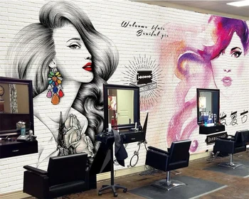 beibehang Wallpaper custom murals Europe and the United States hand-painted trend barber shop beauty makeup tattoo background
beibehang Wallpaper custom murals Europe and the United States hand-painted trend barber shop beauty makeup tattoo background