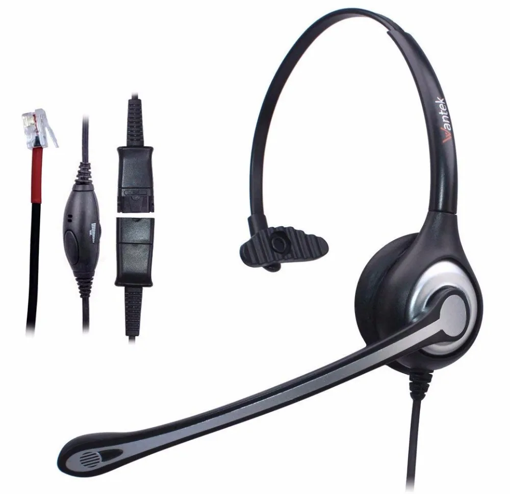 Wantek Corded Telephone Headset Quick Disconnect for Yealink SIP-T32G T41P T38G T42G T46G T48G Avaya 1608 9611G 9630 IP Phones
Wantek Corded Telephone Headset Quick Disconnect for Yealink SIP-T32G T41P T38G T42G T46G T48G Avaya 1608 9611G 9630 IP Phones