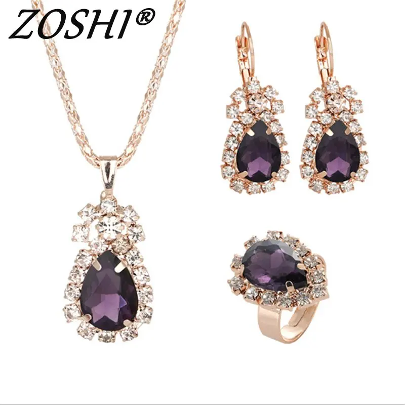 Fashion Waterdrop Shiny Rhinestones Necklace Ring Earrings Women Jewelry Set Elegant Luxury Design New Wedding Jewelry
Fashion Waterdrop Shiny Rhinestones Necklace Ring Earrings Women Jewelry Set Elegant Luxury Design New Wedding Jewelry