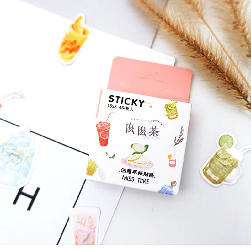 45pcs/lbox Have a drink paper sticker decoration stickers DIY Notebook Ablum diary scrapbooking label sticker stationery
45pcs/lbox Have a drink paper sticker decoration stickers DIY Notebook Ablum diary scrapbooking label sticker stationery