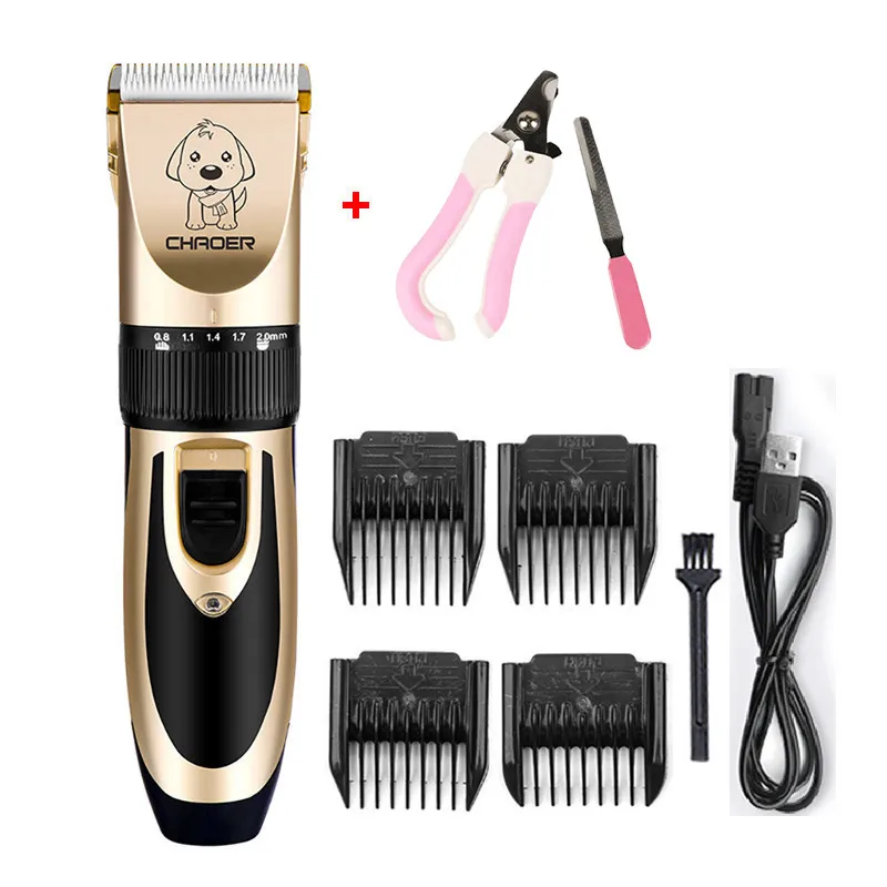Professional Pet Hair Trimmer with Stainless Steel Dog Cat Claw Nail Cutter Electric Rechargeable Dog Cat Hair Clippers Set
Professional Pet Hair Trimmer with Stainless Steel Dog Cat Claw Nail Cutter Electric Rechargeable Dog Cat Hair Clippers Set