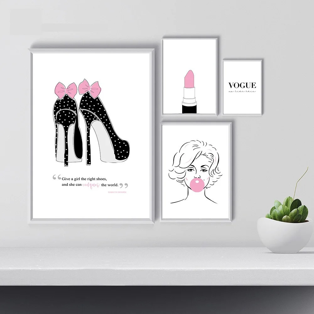 Marilyn Monroe Lipstick Lashes Fashion Art Canvas Painting Pink Beauty Prints Poster Quote Wall Picture Girls Bedroom Decoration
Marilyn Monroe Lipstick Lashes Fashion Art Canvas Painting Pink Beauty Prints Poster Quote Wall Picture Girls Bedroom Decoration