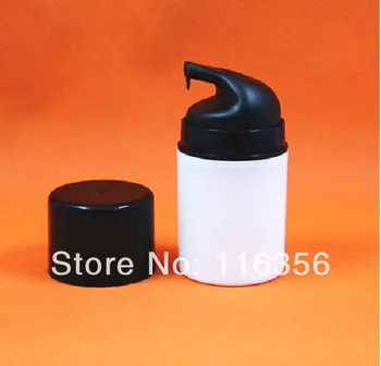 50ML plastic airless lotion bottle with airless pump ,white body + black lid +black press pump used for cosmetic packaging
50ML plastic airless lotion bottle with airless pump ,white body + black lid +black press pump used for cosmetic packaging