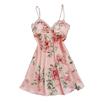 Nightdress Sexy Lingerie with Chest Pads Sleepwear Sexy Thin Floral Print Sleepwear Women Ladies Sleeveless Nightwear Nightgown
Nightdress Sexy Lingerie with Chest Pads Sleepwear Sexy Thin Floral Print Sleepwear Women Ladies Sleeveless Nightwear Nightgown