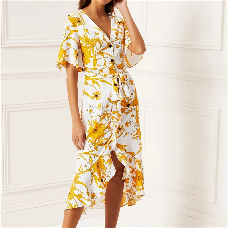 2019 Sundress Summer Floral Beach Dress Sexy V Neck Short Sleeve Party Dress Elegant Ladies Long Dresses Leisure Ruffle Vestidos
2019 Sundress Summer Floral Beach Dress Sexy V Neck Short Sleeve Party Dress Elegant Ladies Long Dresses Leisure Ruffle Vestidos