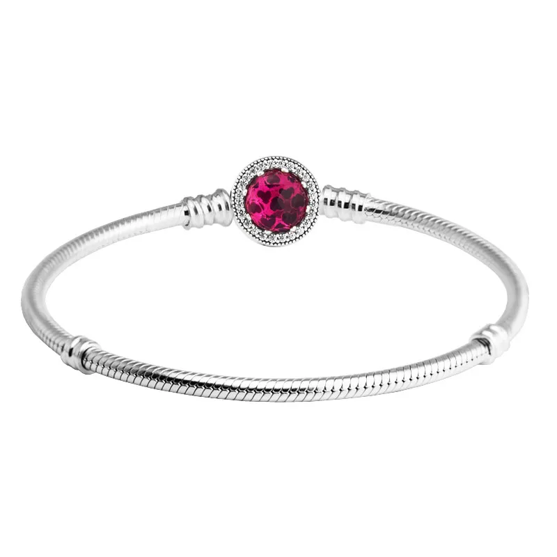 Genuine 925 Sterling-Silver-Jewelry Bracelets for Women DIY Jewelry Making Sparkling Heart Bracelet with Cerise CZ Free Shipping
Genuine 925 Sterling-Silver-Jewelry Bracelets for Women DIY Jewelry Making Sparkling Heart Bracelet with Cerise CZ Free Shipping