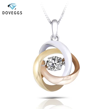 DovEggs Romantic 14K 585 Three Tones White Yellow and Pink Rose Gold 0.25ct 4MM F Color Moissanite Pendant for Women Gift
DovEggs Romantic 14K 585 Three Tones White Yellow and Pink Rose Gold 0.25ct 4MM F Color Moissanite Pendant for Women Gift