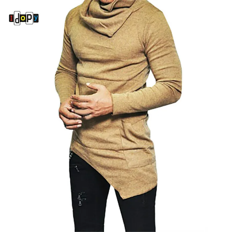 Idopy Korean Fashion Men`s Punk Style Black Pullover Turtle Neck Turtleneck Hip Hop Gothic Sweatshirts Hoodies Irregular Hem
Idopy Korean Fashion Men`s Punk Style Black Pullover Turtle Neck Turtleneck Hip Hop Gothic Sweatshirts Hoodies Irregular Hem