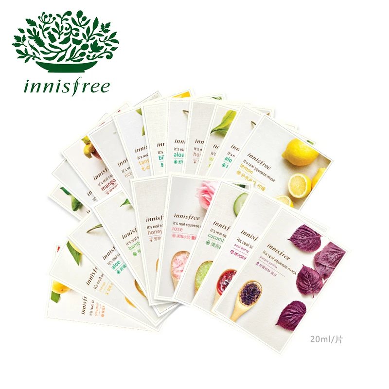 innisfree Original It's Real Squeeze Mask Sheet types Korea Cosmetics Facial Mask 6 pcs per lot random
innisfree Original It's Real Squeeze Mask Sheet types Korea Cosmetics Facial Mask 6 pcs per lot random
