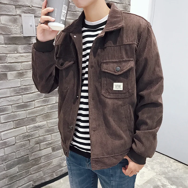 2019 new Korean version trend autumn corduroy jacket slimming autumn and winter clothes men's clothing men jacket
2019 new Korean version trend autumn corduroy jacket slimming autumn and winter clothes men's clothing men jacket