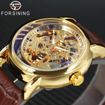 FORSINING Top Brand Luxury Men Auto Mechanical Watch Golden Skeleton Dial Blue Mirror Brown Leather Strap Fashion Wrist Watches
FORSINING Top Brand Luxury Men Auto Mechanical Watch Golden Skeleton Dial Blue Mirror Brown Leather Strap Fashion Wrist Watches