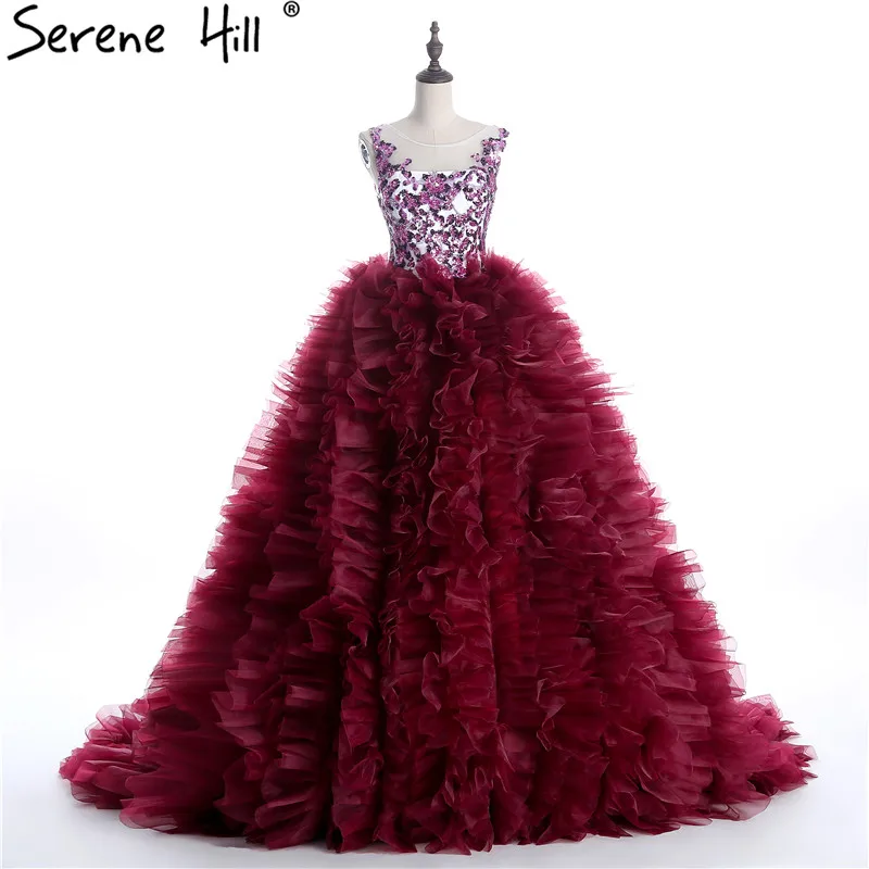 Real photo 2019 New Design Bridal Burgundy Wedding Dress Ruffles Beading Crystal Sash Photo Dress Custom Made HA2048
Real photo 2019 New Design Bridal Burgundy Wedding Dress Ruffles Beading Crystal Sash Photo Dress Custom Made HA2048