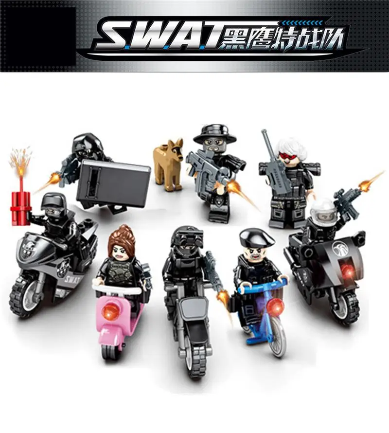 Building Blocks Aberdeen 102101-102108 Black Hawk Special Team Modern Military Special Police Dolls Assembling Toys
Building Blocks Aberdeen 102101-102108 Black Hawk Special Team Modern Military Special Police Dolls Assembling Toys