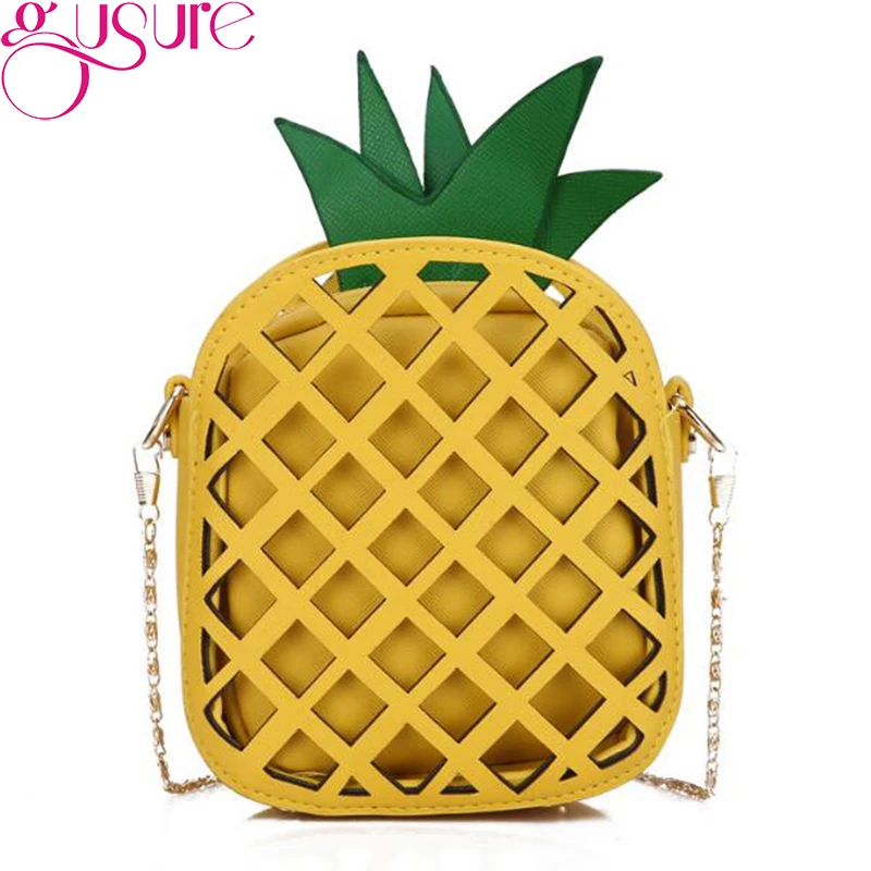 Gusure Fashion Pineapple Shape Leather Handbag Women Small Messenger Shoulder Bags Hit Color Mini Purse Chain Crossbody Bag
Gusure Fashion Pineapple Shape Leather Handbag Women Small Messenger Shoulder Bags Hit Color Mini Purse Chain Crossbody Bag